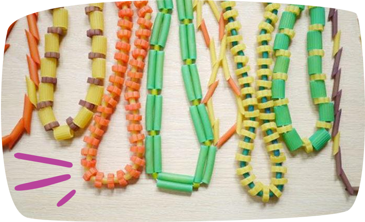 collares con pasta
