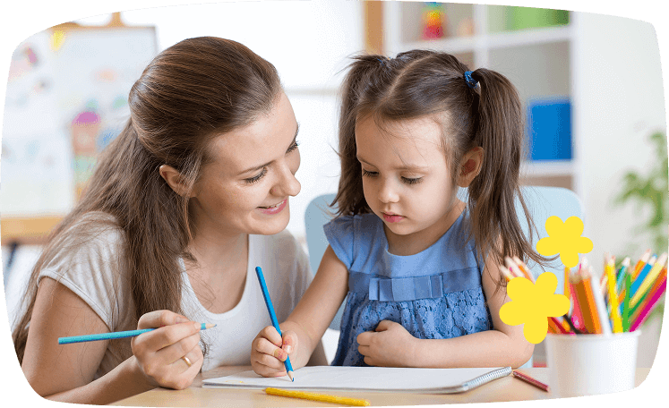 Trabajo-de-canguro-sin-experiencia-dando-clase-niña