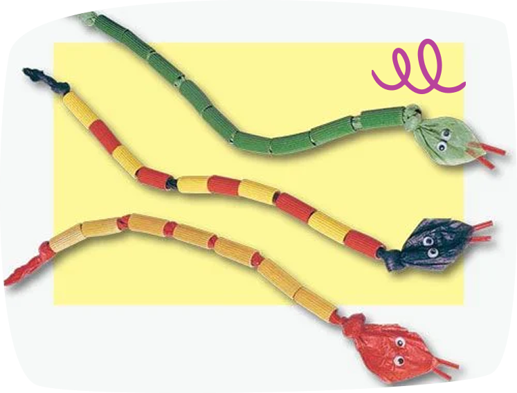 serpientes de pasta