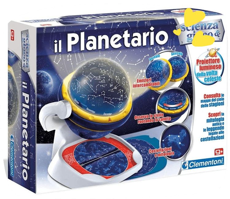 Planetario infantil que proyecta estrellas y constelaciones en el techo, ideal para aprender astronomía.