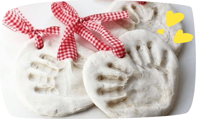 Handprint Heart with Salt Dough