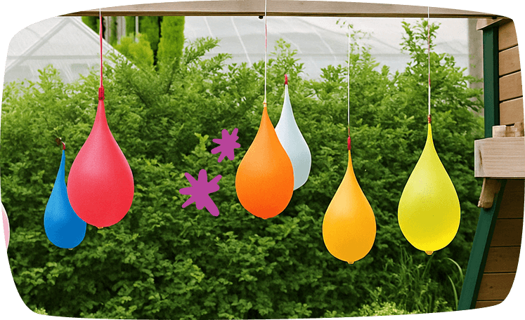 colored water balloons