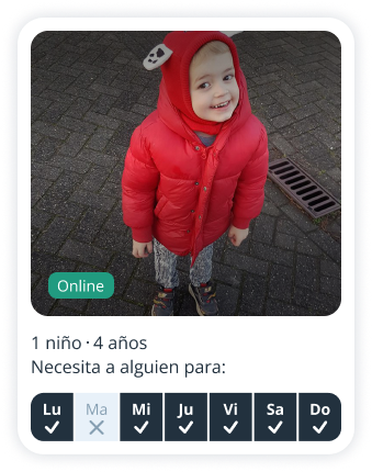 Perfil de padre/madre en Sitly buscando niñera para un niño de 4 años